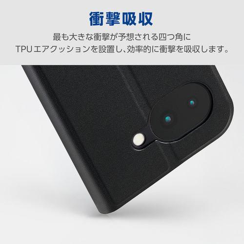 エレコム PM-P261PLFUKBK Google Pixel 10a ケース 手帳型 カバー マグネット フラップ Ultra Slim ブラッ