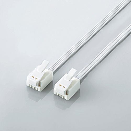 エレコム MJ-T05WH ツメ折れ防止モジュラーケーブル 0.5m