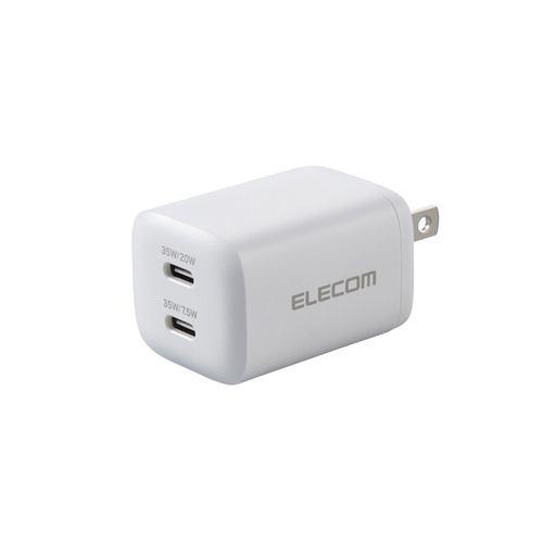 エレコム MPA-ACCP9335WH USB Power Delivery 35W AC充電器(USB Type-C(TM)×2) ホワイト