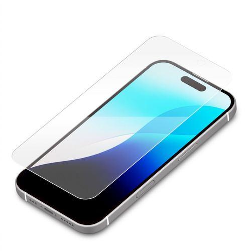 PGA PG-24AGL05GBL iPhone 16/15/15 Pro用 液晶保護ガラス 2倍強化/ゴリラガラス [ブルーライトカット/高透明]
