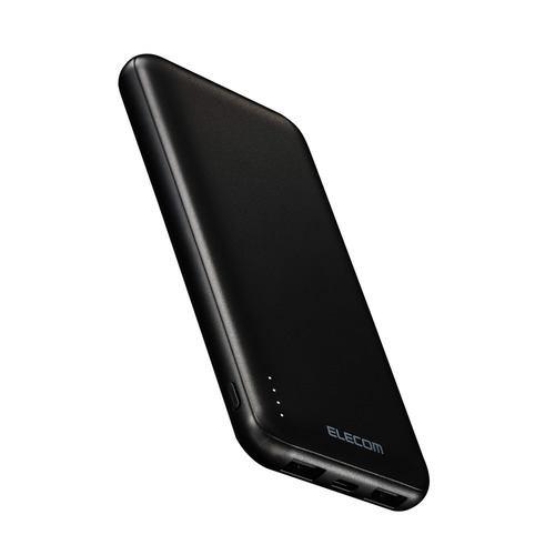 エレコム DE-C66-10000BK 薄型コンパクトモバイルバッテリー(10000mAh) スマホ タブレット 等対応 ブラック