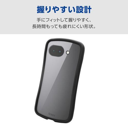 エレコム PM-P261GRPFCKBK Google Pixel 10a ケース ハイブリッド カバー ストラップホールシート付 Grippy ブ