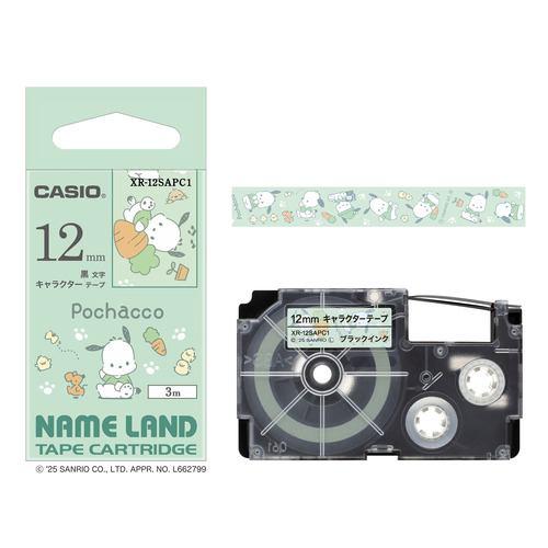 カシオ計算機 XR-12SAPC1 NAME LAND用サンリオキャラクターテープ ポチャッコ テープ幅12mm テープ長さ3.0m巻