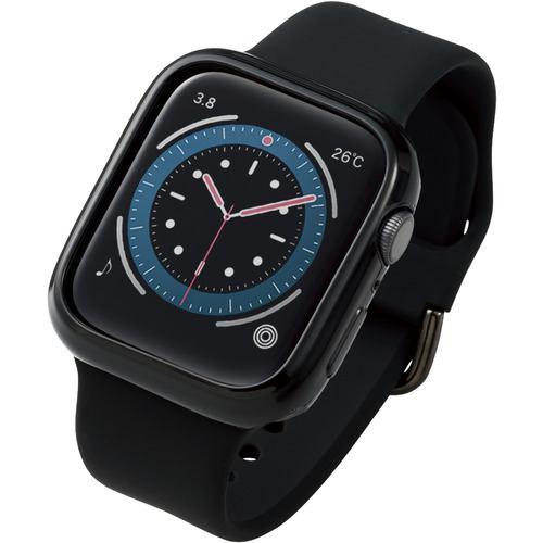 エレコム AW-20MBPUBK アップルウォッチ カバー ケース SE/Series 6/5/4 [ 44mm ] バンパー ソフト 側面保護 耐