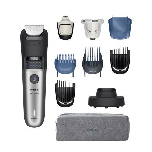 PHILIPS BT7670/15 ヒゲトリマー 自動研磨式ステンレススチール刃搭載 水洗い可能 ミッドスレートメタリック