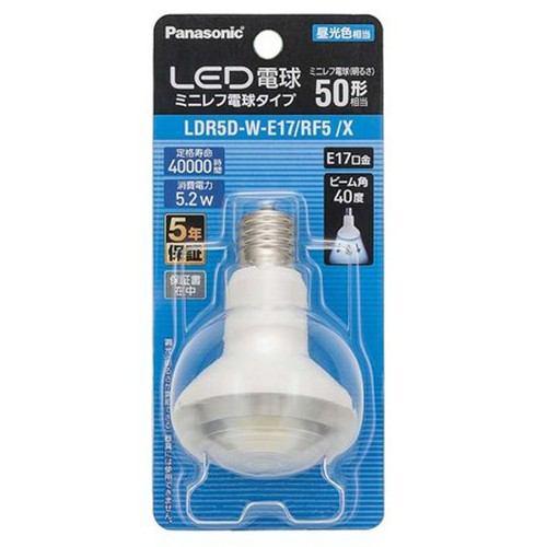 パナソニック LDR5DWE17RF5X LED電球 ミニレフ電球タイプ 5.2W E17口金 昼光色相当