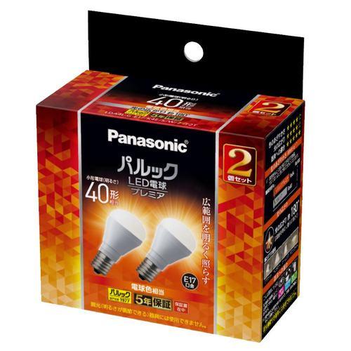 パナソニック LDA4LGE17K4ESW2F2T パルック LED電球 プレミア 4.2W 2個入 電球色相当 小形電球タイプ E17口金 広配光