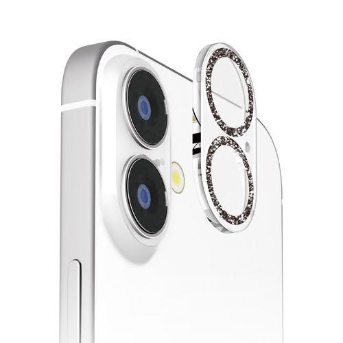 PGA PG-24ACLG06BK iPhone 16/16 Plus用 カメラフルプロテクター [ラメブラック] Premium Style