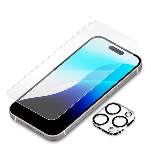 PGA PG-24BGLPST iPhone 16 Pro用 液晶保護ガラス [カメラプロテクターセット/高透明] Premium Style