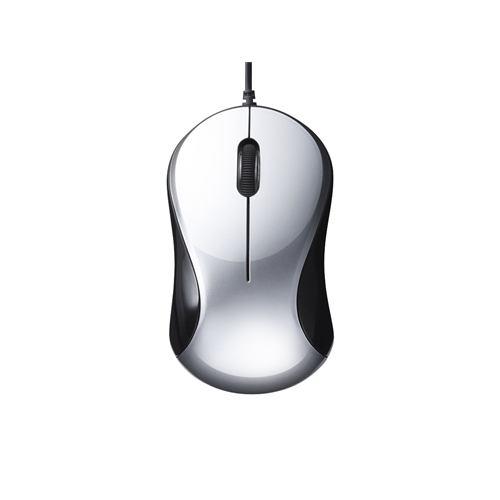 バッファロー BSMBU100SV 静音/3ボタン 有線BlueLED光学式マウス シルバー