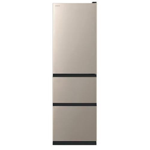 日立 冷蔵庫 315L 右開き 3ドア 幅54cm 真ん中野菜室うるおいチルド R-V32X ゴールド系