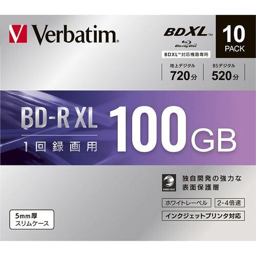 バーベイタム(Verbatim) VBR520YP10D1 録画用BD-RXL(片面3層)インクジェットプリンタ対応ワイドレーベル ケース付き10枚