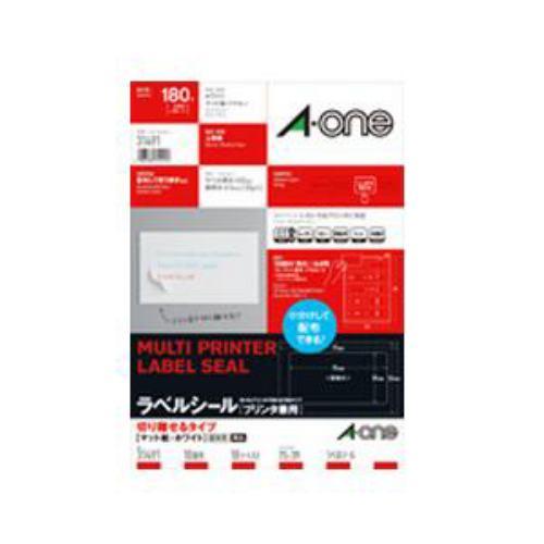 エーワン 31491 ラベルシール プリンタ兼用 ( A4判 / 10面 / 四辺余白付 / 角丸 / 18シート ) ホワイト