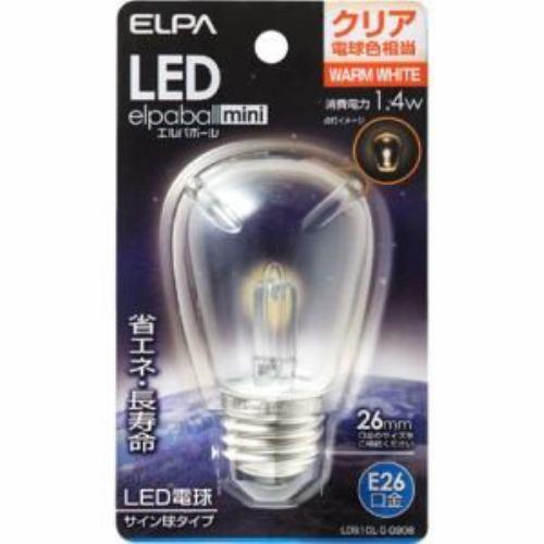 ELPA エルパ LED電球 「エルパボールミニ」(サイン球形/電球色相当・口金E26) LDS1CL-G-G906