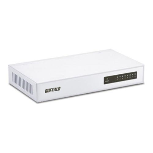 バッファロー LSW4-TX-8NS/WH 10/100Mbps対応・8ポート スイッチングハブ (電源内蔵モデル・ホワイト)