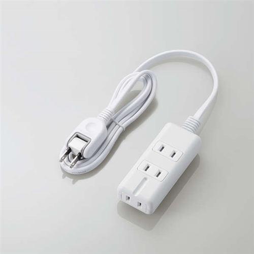 エレコム T-KM01-2310WH スタンダード雷・磁石タップ 3口 1m