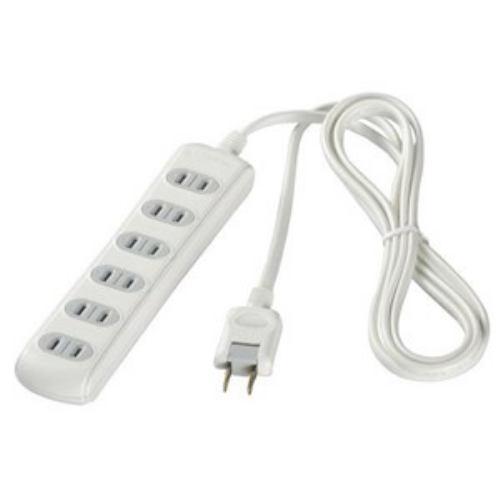 バッファロー 電源タップ シャッター付(6個口・3m) ホワイト BSTAPSH2630WH