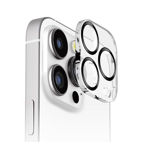 PGA PG-24BCLG09BK iPhone 16 Pro/16 Pro Max用 カメラフルプロテクター [クリア/ブラック] Premium