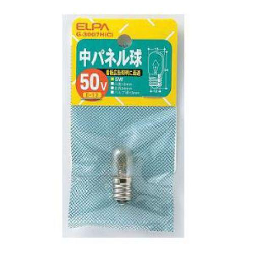 ELPA G-3007H(C) 中パネル球 50V E12 クリア