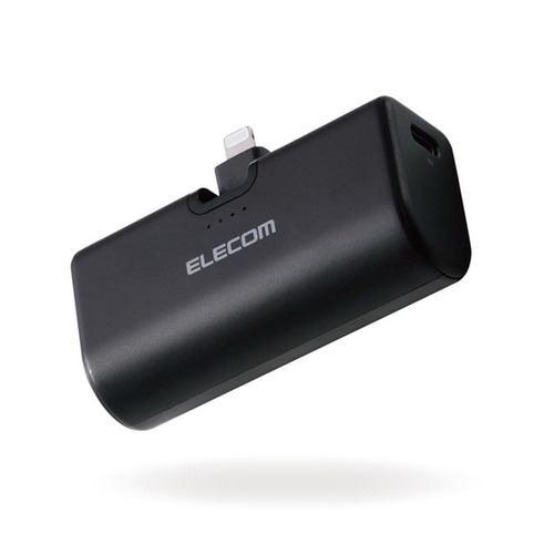 エレコム DE-C58L-5000BK 折り畳み式直挿しモバイルバッテリー(Lightning/5000mAh) ブラック