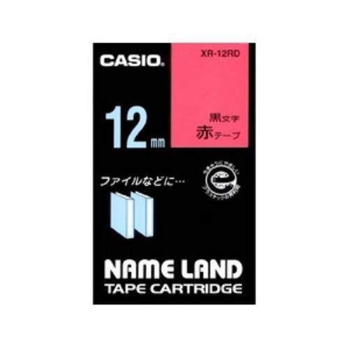カシオ(CASIO) XR-12RD 赤地テープ/黒文字 ネームランド用スタンダードタイプ