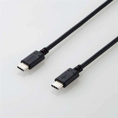 エレコム MPA-CC15PNBK USB2.0ケーブル(C-C、PD対応) 1.5m ブラック