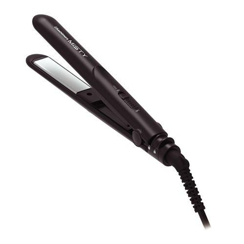 カシムラ TD-38 ミニヘアアイロン AC給電式 3Dクッションプレート搭載 自動オフ 海外対応 ブラック