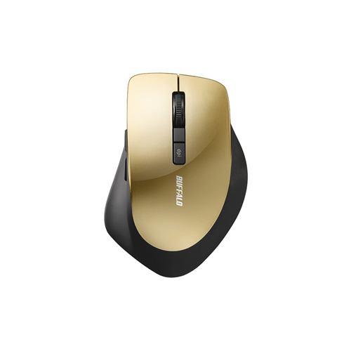 マウス バッファロー 無線 ワイヤレス BSMBW320SG 無線(2.4GHz)BlueLEDマウス 静音/5ボタン/DPI切り替えタイプ シャン