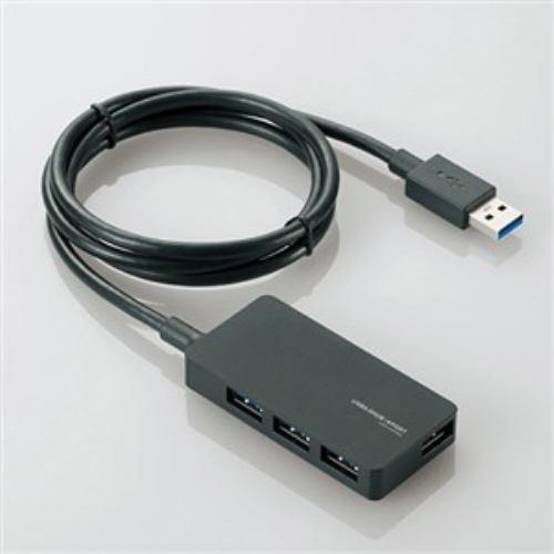 USBハブ エレコム USB 3.0 電源付き U3H-A408SBK USB3.0ハブ ACアダプタ付属 4ポート セルフ&バスパワー ブラック