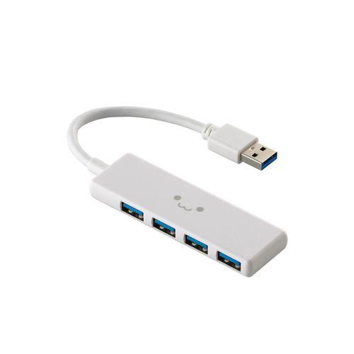 エレコム U3H-H040WF USB USB3.2 Gen1 ハブ USB-A 4ポートWin Mac対応 しろちゃん