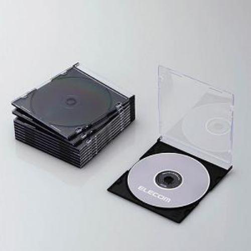 エレコム CCD-JSCS10BK Blu-ray/DVD/CDケース(スリム/PS/1枚収納) ブラック