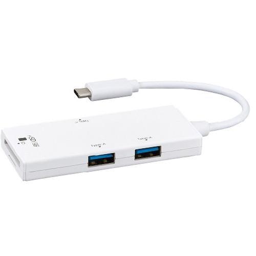 ナカバヤシ COM-C3SD073W USB3.2Gen1Type-C3ポートコンボハブ ホワイトCOMC3SD073W
