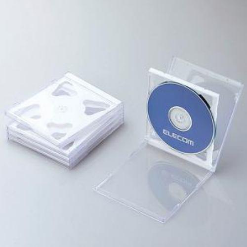 エレコム CCD-JSCNW5WH Blu-ray/DVD/CDケース(標準/PS/2枚収納/5パック) ホワイト