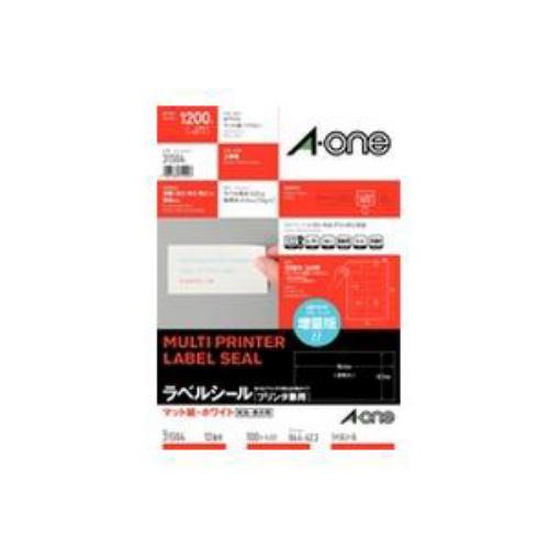 エーワン 31504 ラベルシール プリンタ兼用 ( A4 / 12面 / 四辺余白付 / 100シート ) ホワイト