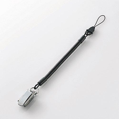エレコム P-STCM50BK スマートフォン用 クリップストラップ/メタル ブラック 50cm