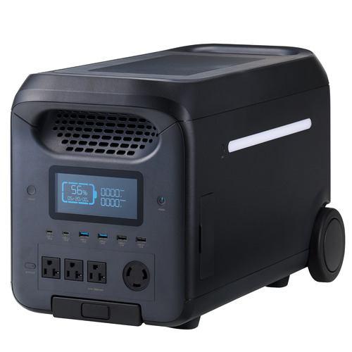エレコム DE-PS2500PBK リン酸鉄 ポータブルバッテリー 2560Wh ブラック