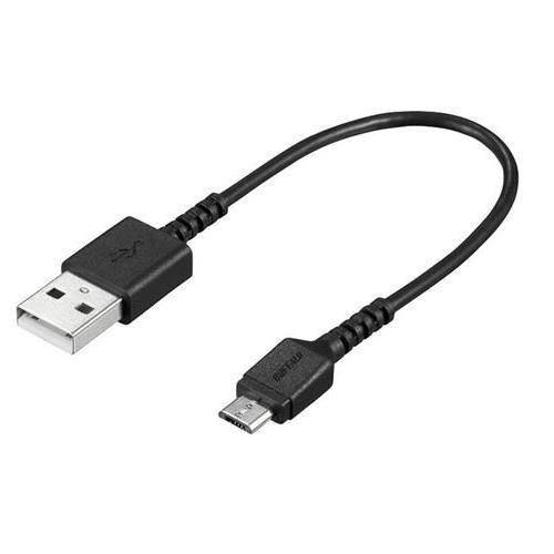バッファロー BSMPCMB101BK USB2.0ケーブル(Type-A to microB) ブラック 0.1m