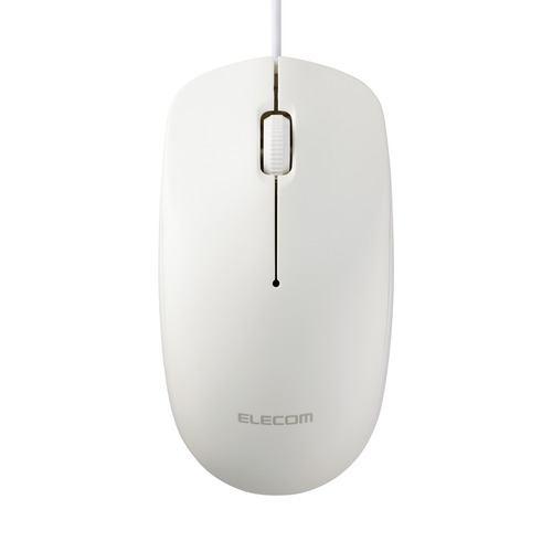 エレコム M-LE10URXWH 有線 USB マウス 3ボタン Windows Mac対応 ホワイト