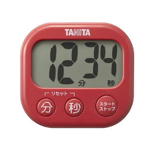 タニタ TD-429RD 抗菌でか見えタイマー チェリーレッド