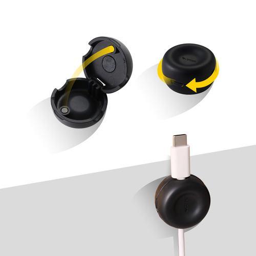 エレコム EKC-CCH01BK ケーブルホルダー 最大径約8mmケーブル対応 360度回転土台 粘着シート付き 3個入り ブラック