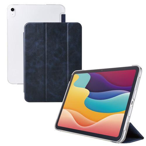 エレコム TB-A25RWVNV iPad ケース 11インチ ( A16 )/10.9インチ 第10世代 フラップ カバー ネイビー