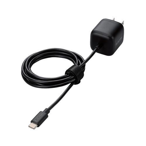 エレコム MPA-ACCP7420BK USB Power Delivery 20W AC充電器(Cケーブル一体型/1.5m) スマホ ・タブレット