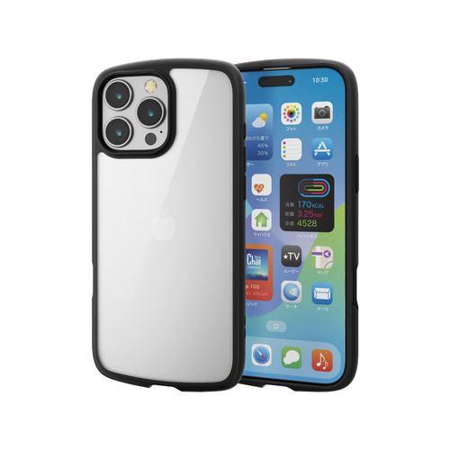 エレコム PM-A24DTSLFCBK iPhone 16 Pro Max TOUGH SLIM LITE ハイブリッドケース フレームカラー
