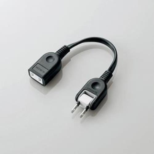 電源コード エレコム 延長 T-ADR1BK ACアダプタ用電源延長コード (0.1m /1個口)