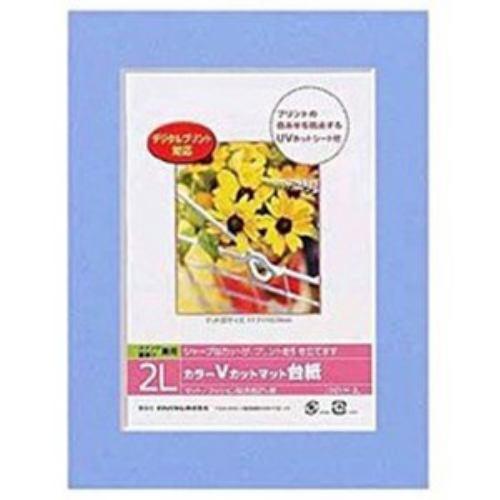 ナカバヤシ Vカットマット台紙 Digio (2L/ブルー) DGVM-2L-B