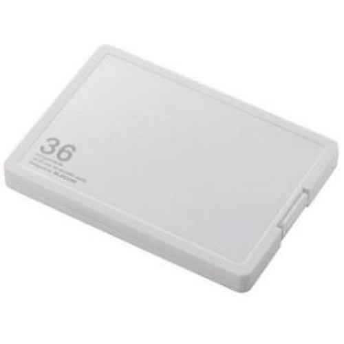 エレコム CMC-SDCPP36WH SD/microSDカードケース プラスチックタイプ ( SD:18枚 / microSD:18枚収納可能 )