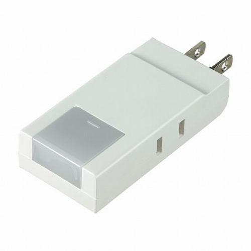 ELPA A-CT002LED(W) コンパクトタップ ライト付(2個口) ホワイト