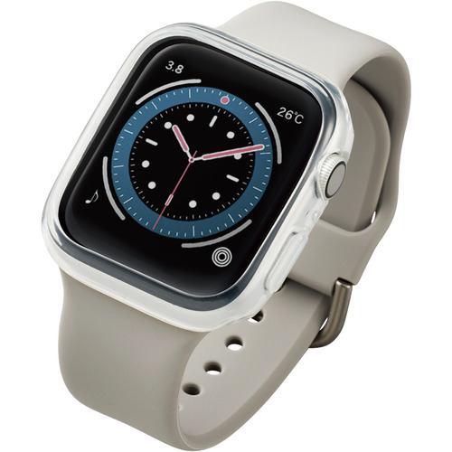 エレコム AW-20MBPUCR アップルウォッチ カバー ケース SE/Series 6/5/4 [ 44mm ] バンパー ソフト 側面保護 耐