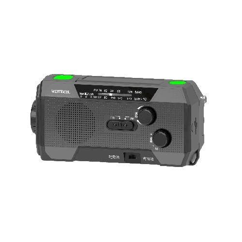 WINTECH KDR-202WP AM/FM防災ラジオ 防水 手回し・ソーラー充電 乾電池対応