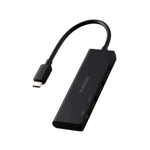 エレコム U3HC-H040PBK USB Type-C 4ポート USB 5GbpsハブUSB PD Windows Mac対応 ブラック